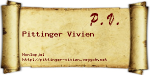 Pittinger Vivien névjegykártya